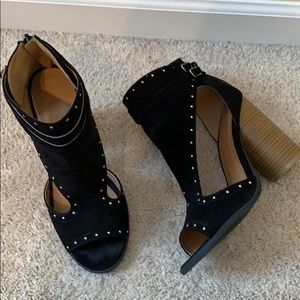Black Studded Booties